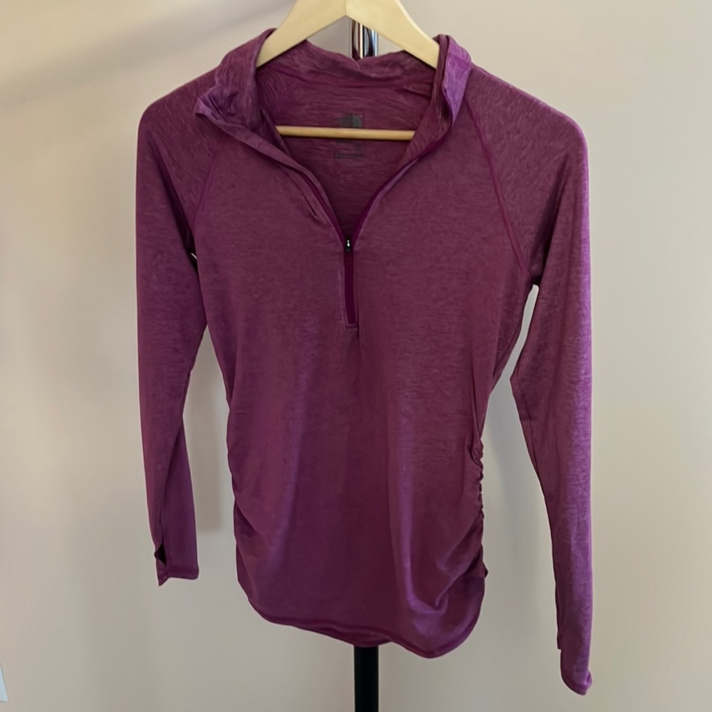 The North Face 3/4 zip long sleeve flash dry shirt